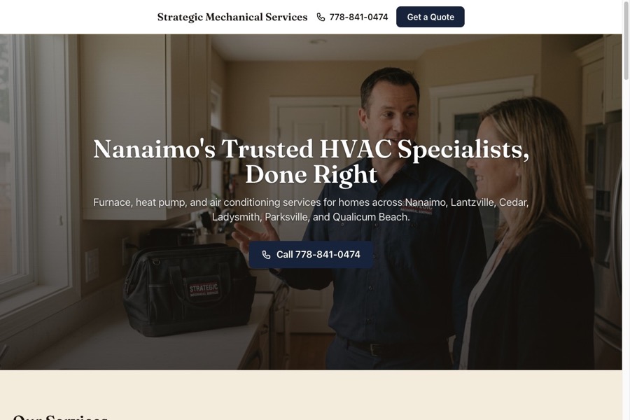 Strategic Mechanical website preview